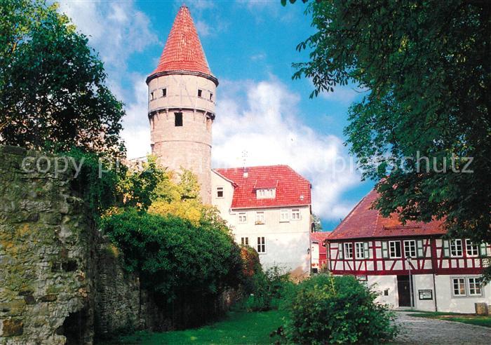Ostheim Rhoen Kirchenburg Sankt Michael Aussenanlage Schulglockenturm