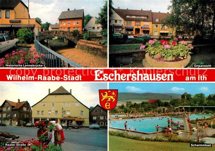 Eschershausen Ith Holzminden Niedersachsen Lennebruecke Schwimmbad Raabe Strasse