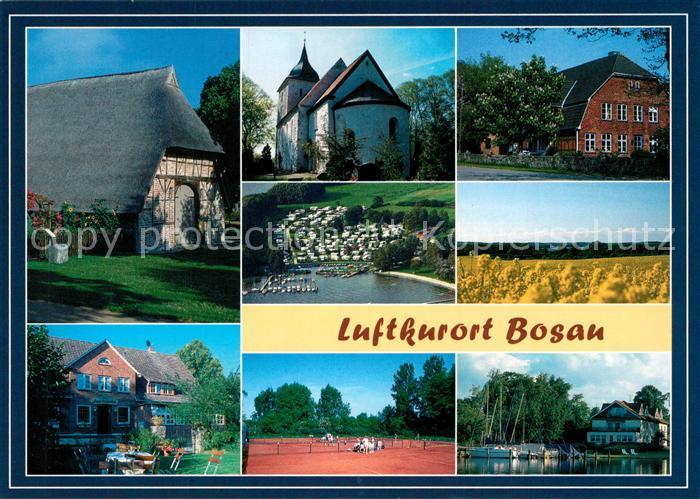 Bosau Kirche Campingplatz Bootsanlegestelle