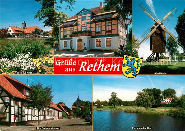 Rethem Aller Rathaus Alte Muehle Fachwerkhaeuser