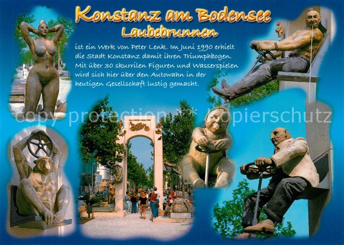Konstanz Bodensee Lauberbrunnen Statuen Triumphbogen