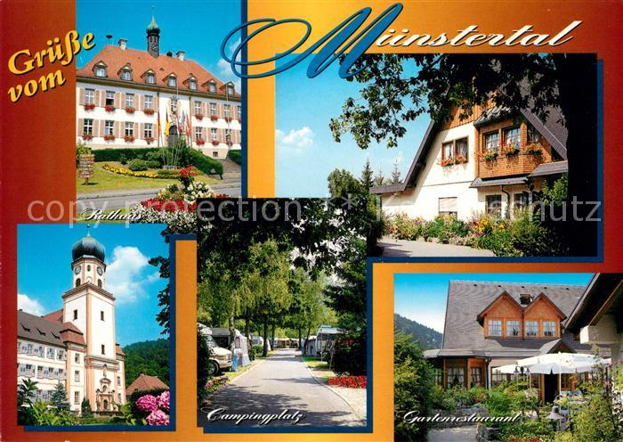 Muenstertal Schwarzwald Campingplatz Rathaus Gartenrestaurant