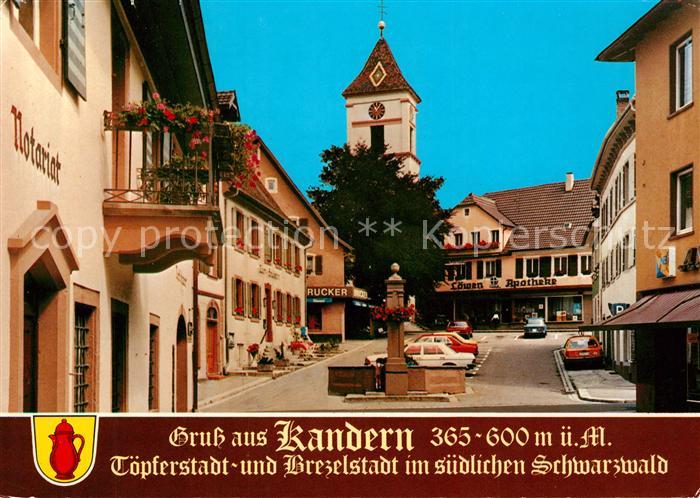 Kandern Notariat Brunnen Loewen Apotheke Marktplatz
