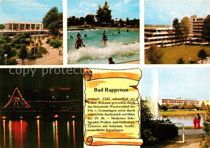 Rappenau Bad Schwimmbad Kuranlagen Nachtaufnahme