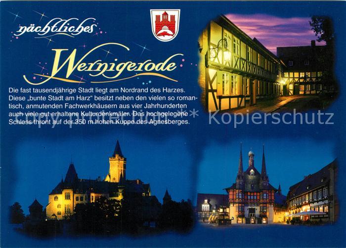 Wernigerode Harz Schloss Rathaus Nachtaufnahmen