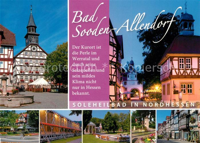 Bad Sooden-Allendorf Rathaus Fachwerkhaeuser Salinen Kurpark