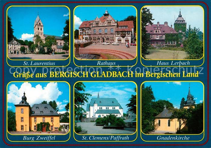 Bergisch Gladbach Laurentiuskirche Rathaus Haus Lerbach Burg Zweiffel Gnadenkirc
