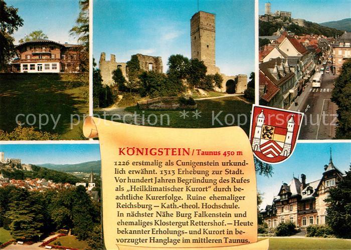 Koenigstein Taunus Burgruine Kurpark Panorama