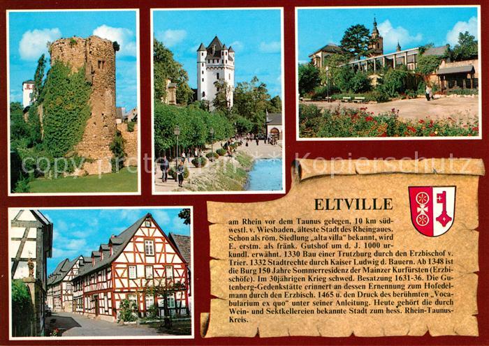 Eltville Rhein Burg Sebastianturm Stadtkirche Fachwerkhaeuser