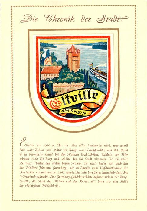 Eltville Rhein Stadtwappen Chronik
