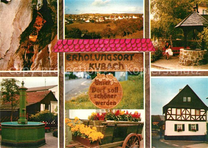 Kubach Weilburg Brunnen Fachwerk