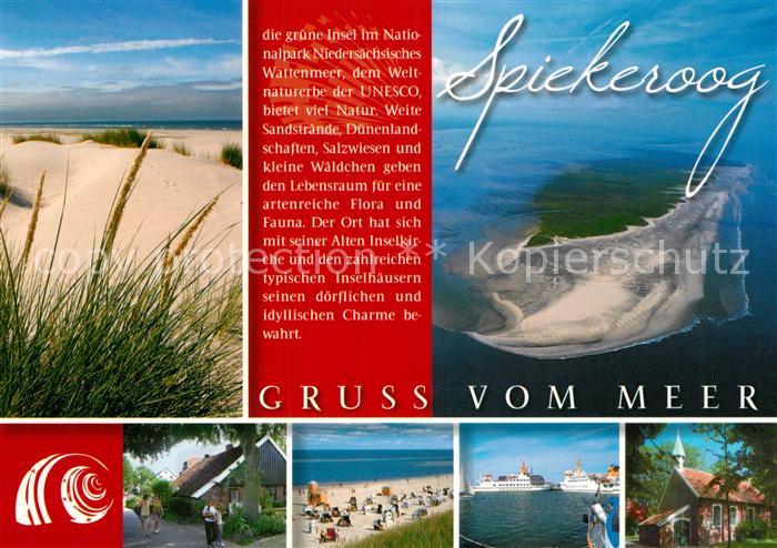 Spiekeroog Fliegeraufnahme Strand Kirche Faehre