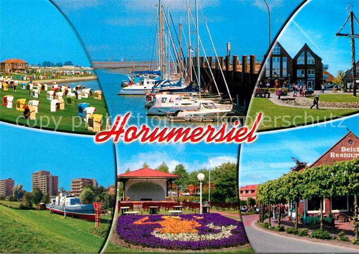Horumersiel Deich Restaurant Strand Konzerthalle Hafen