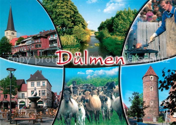 Duelmen Brunnen Turm Grillplatz Pferde Marktplatz