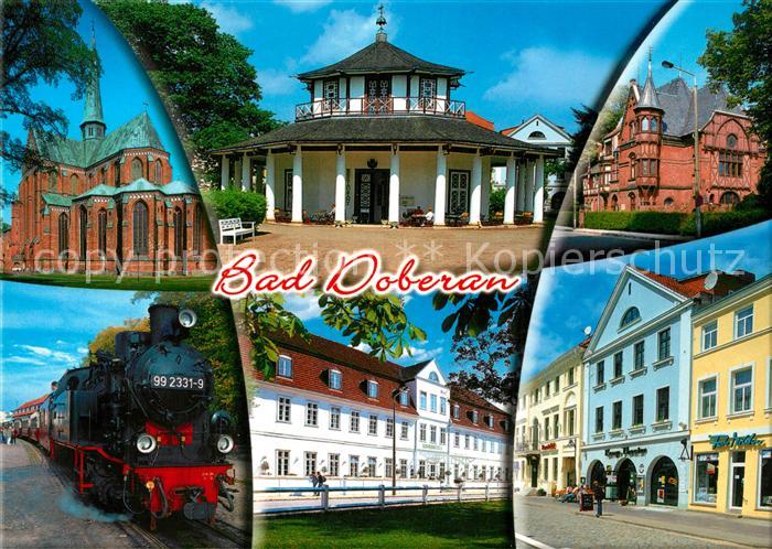 Bad Doberan Dampfeisenbahn Kurhalle Kirche Schloss Stadtansicht