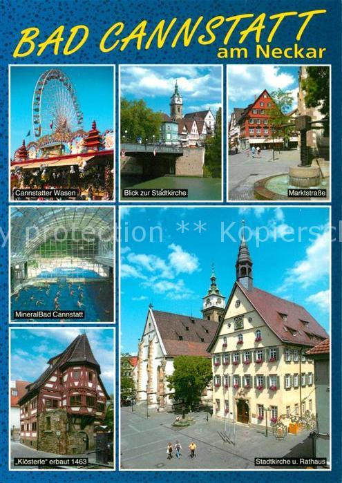 Bad Cannstatt Cannstatter Wasen Stadtkirche Marktstrasse Mineralbad Stadtkirche