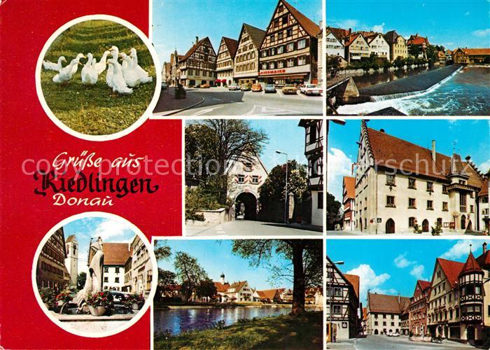 Riedlingen Donau Fachwerkhaeuser Brunnen Stadttor