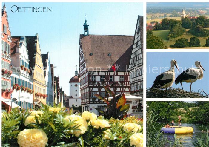 Oettingen Stoerche Stadtansicht Fachwerkhaeuser