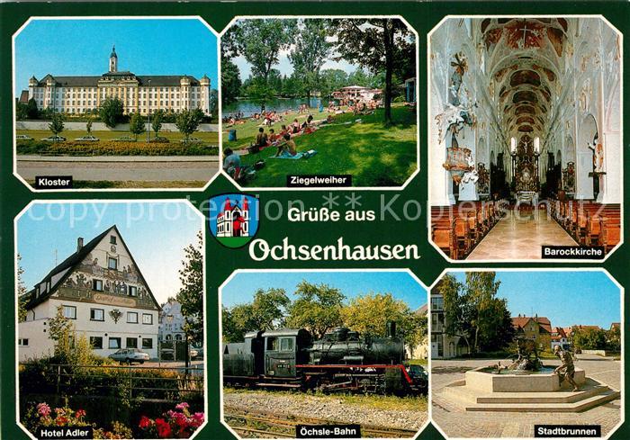 Ochsenhausen Kloster Ziegelweiher Barockkirche Hotel Adler oechslebahn Stadtbrun