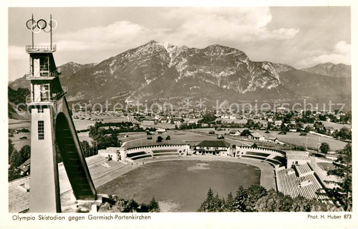 Foto Huber H. Nr. 873 Olympia-Skistadion Garmisch-Partenk