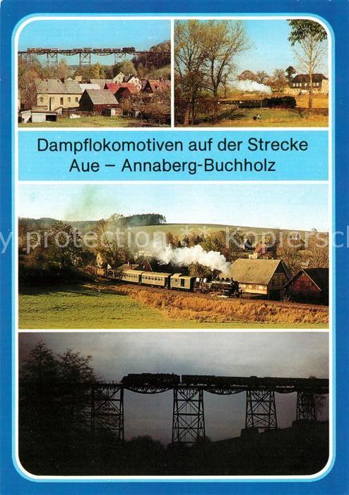 Eisenbahn Dampflokomotiven Aue Annaberg-Buchholz Viadukt Markersbach