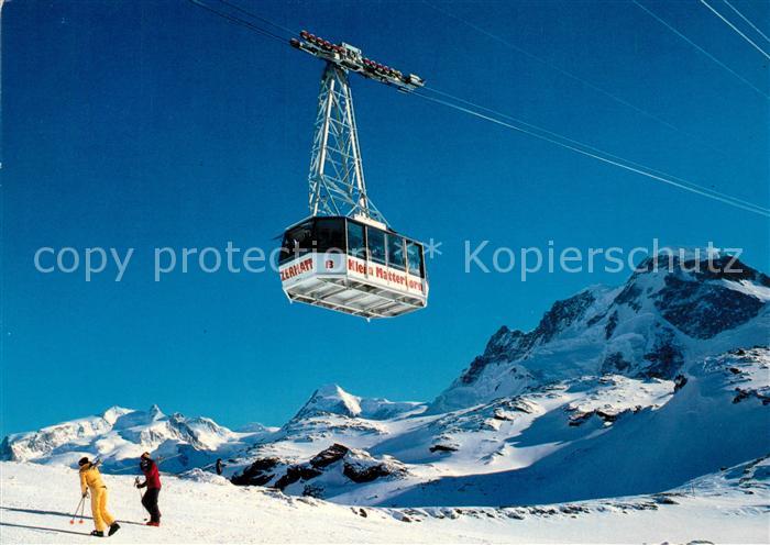 Seilbahn Klein Matterhorn Zermatt Monte Rosa Liskamm Breithorn