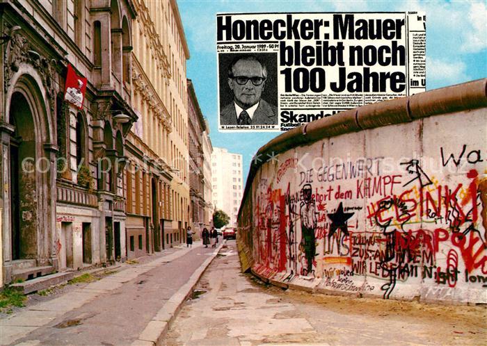 Berliner Mauer Berlin Wall Sebastianstrasse Honecker