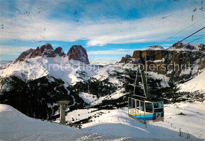 Seilbahn Val di Fassa Canazai Belvederer del Pordoi Dolomiti