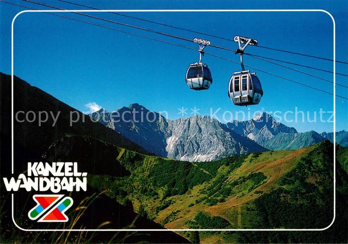 Seilbahn Kanzelwandbahn Kleinwalsertal Elferkopf Zwoelferkopf Widderstein