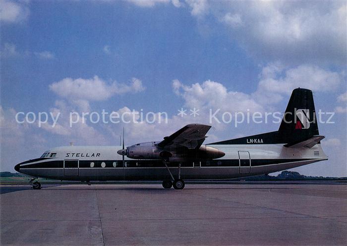 Flugzeuge Zivil Stellar Airfreighter Fairchild FH-227B LN-KAA c/n 537