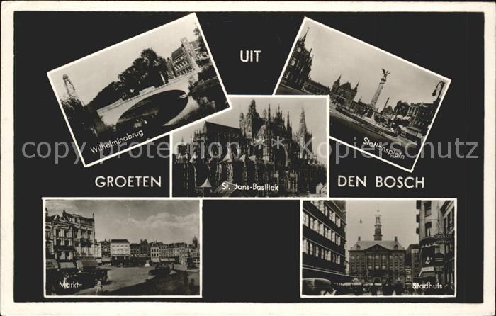 S-Hertogenbosch Stationplein Willhelminabrug Markt Stadhuis