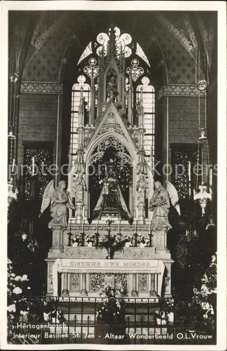S-Hertogenbosch Interieuer Basiliek St Jan Altaar Wonderbeeld OL Vrouw