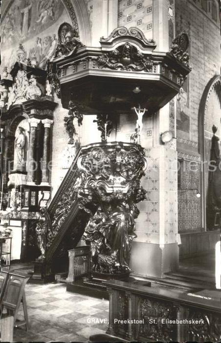 Grave Nordbrabant Preekstoel St Elisabethskerk