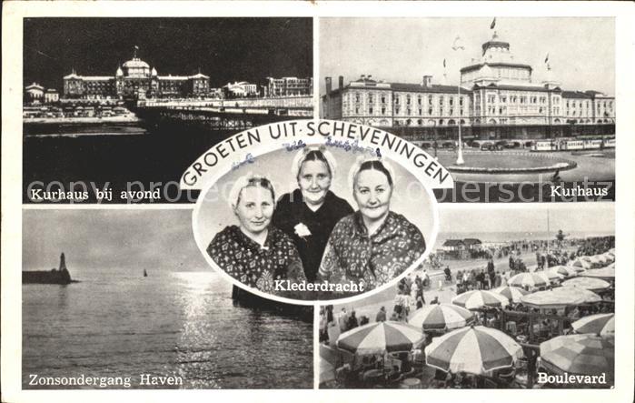 Scheveningen Klederdracht Kurhaus Boulevard Zonsondergang Haven Kurhaus
