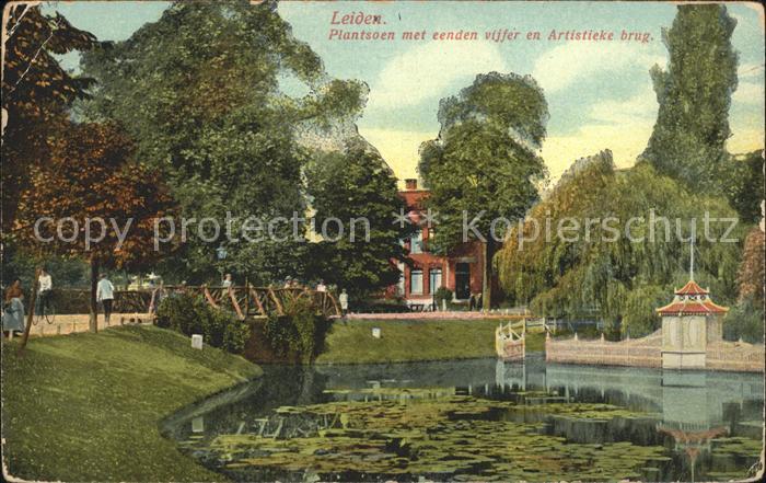 Leiden Plantsoen vijfer ARtistieke brug