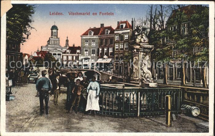 Leiden Vischmarkt Fontein