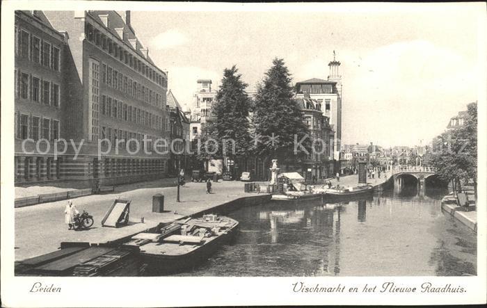 Leiden Vischmarkt Raadhuis