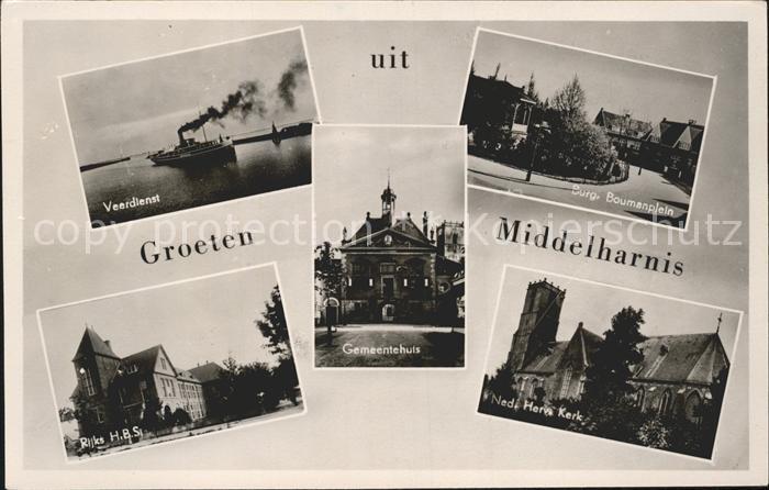 Middelharnis Veerdienst Burg. Boumanplein Rijks HBS