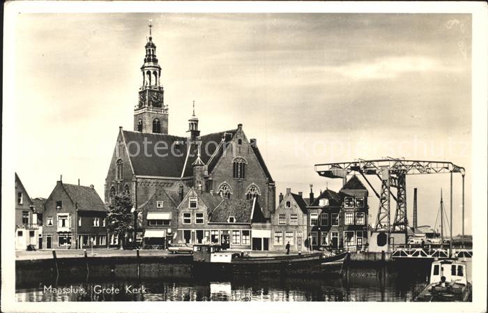 Maassluis Grote Kerk Kirche Bruecke