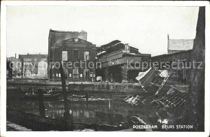 Rotterdam Beurs Station Truemmer Ruinen