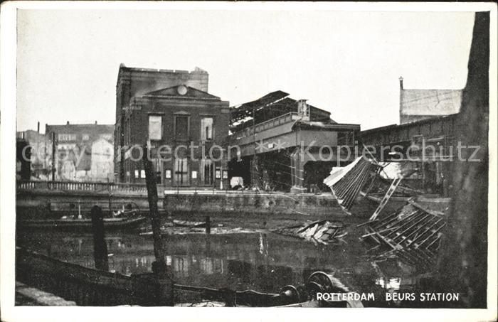 Rotterdam Beurs Station Truemmer Ruinen