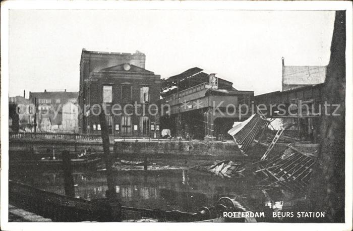 Rotterdam Beurs Station Truemmer Ruinen