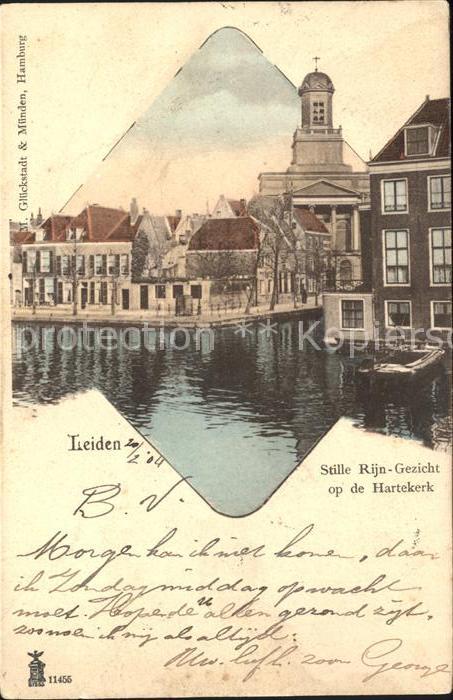 Leiden Stille Rijn Gezicht op de Hartekerk
