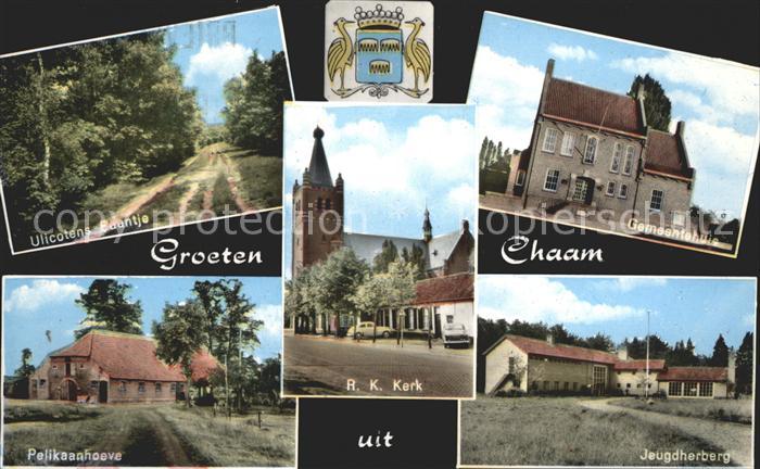 Chaam Ulicotens Baantje Gemeentehuis Jeugdherberg Kerk Pelikaanhoeve Wappen