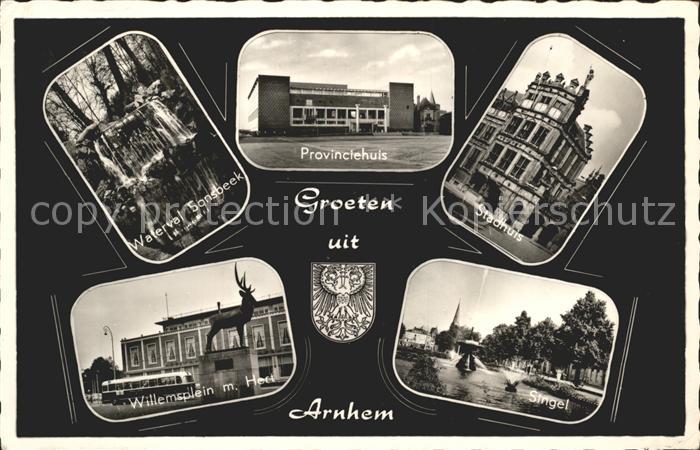 Arnhem Provinciehuis Stadhuis Singel Willemsplein Waterval Sonsbeek