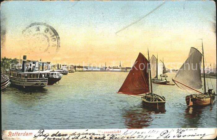 Rotterdam Dampfer Segelboot