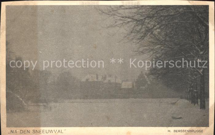 Den Haag Hofvijver Na Den Sneeuwval