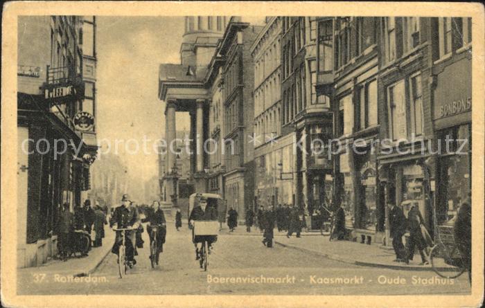 Rotterdam Boerenvischmarkt Kaasmarkt Stadhuis