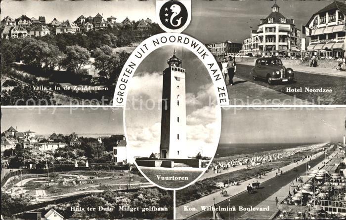 Noordwijk aan Zee  Hotel Noordzee Kon Wilhelmina Boulevard Huis Duin Midget golf