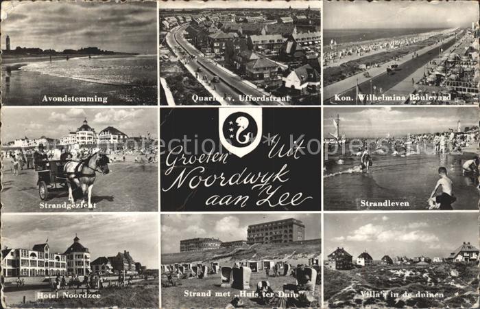 Noordwijk aan Zee  Strand Avondstemming Hotel Noordzee